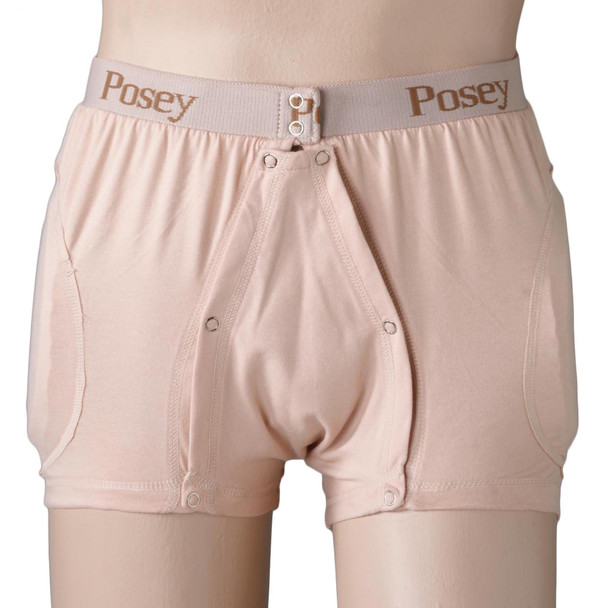 Hip Protection Brief Hipsters Incontinent Medium Beige Unisex 1/EA