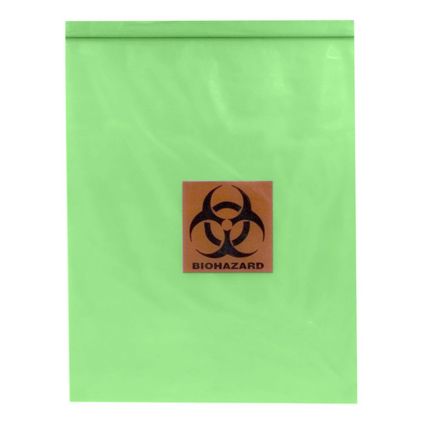 Specimen Transport Bag 12 X 15 Inch Zip Closure Biohazard Symbol NonSterile 1000/CS