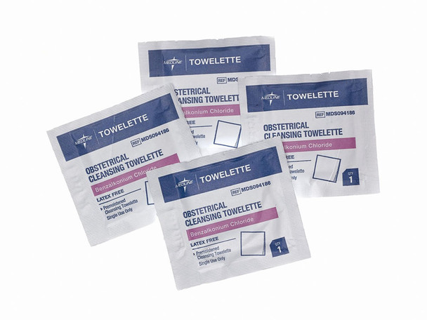 Obstetrical Cleansing Towelette Med Nap Individual Packet Scented 100 Count 100/BX