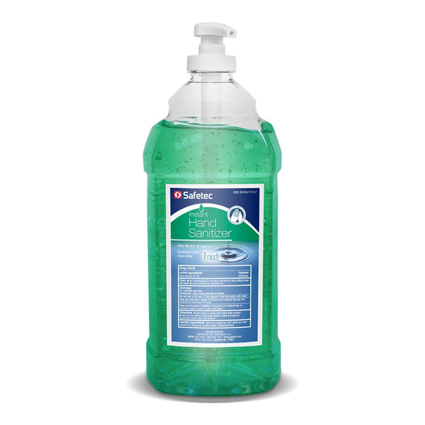 Hand Sanitizer with Aloe Safetec 64 oz. Ethyl Alcohol Gel Pump Bottle 1/EA