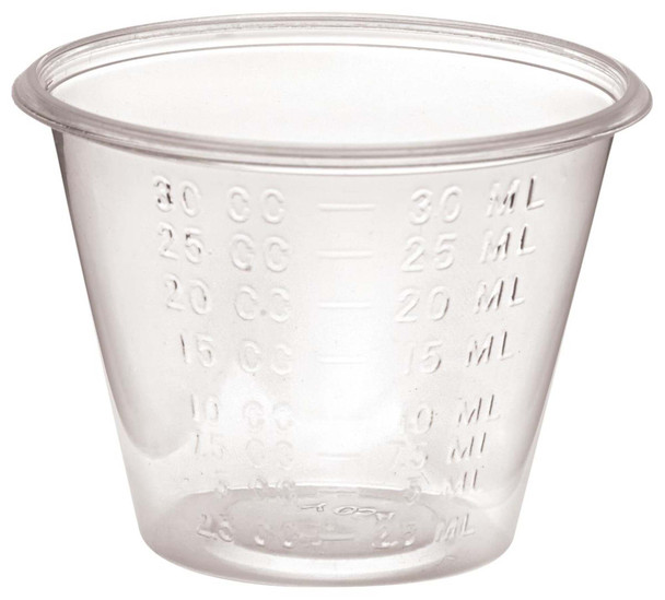 Medicine Cup 1 oz. Clear Plastic Disposable NonSterile 100/SL