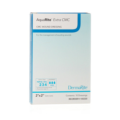 Gelling Fiber Wound Dressing AquaRite Extra CMC 2 X 2 Inch Square ...