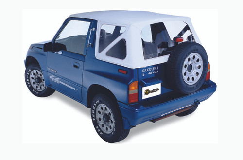 Replace-A-Top For OEM - '89-94 Tracker/Sidekick (White Denim; Clear Windows; No Door Skins Included)