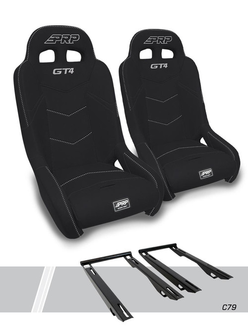 GT4 Suspension Seats Kit for Polaris RZR PRO XP, PRO R, PRO S, Turbo R (Pair)