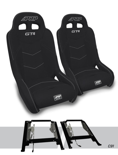 GT4 Suspension Seats Mount & Slider Kit for Can-Am Maverick X3 & Maverick R (Pair)