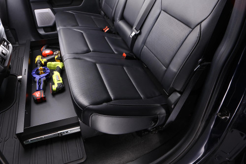 Rear Underseat Drawer for 2015-2026 Ford F150 F250; 2019-2026 Chevy Silverado & GMC Sierra - Keyed Lock