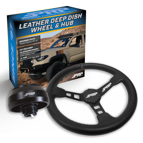 PRP Deep Dish Leather Steering Wheel Kit with Tacoma Hub