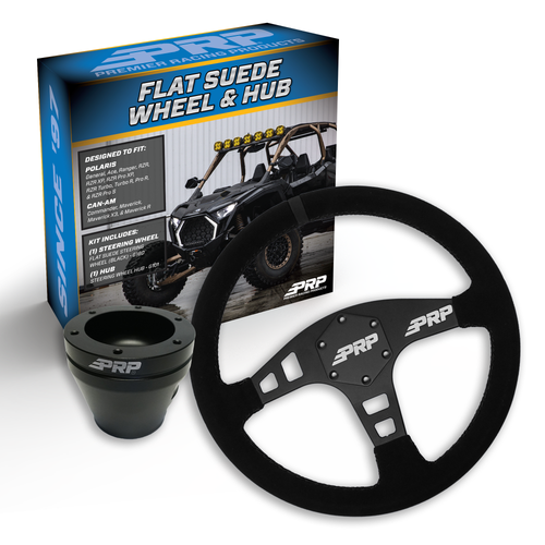 PRP Flat Suede Steering Wheel Kit with UTV Hub