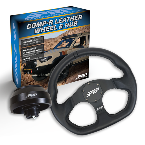 PRP Leather D-Shape Steering Wheel Kit with Tacoma Hub