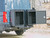 Blue Mercedes Sprinter van with Aluminess Slimline Rear Bumper and dual box swing arms.
