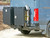 Blue Mercedes Sprinter van with Aluminess Slimline Rear Bumper and dual box swing arms.