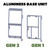 Close-up picture of Aluminess Base Unit comparison with a white background.