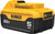 Another angled view of the DeWalt 20V MAX 5Ah battery pack, highlighting its compact structure.