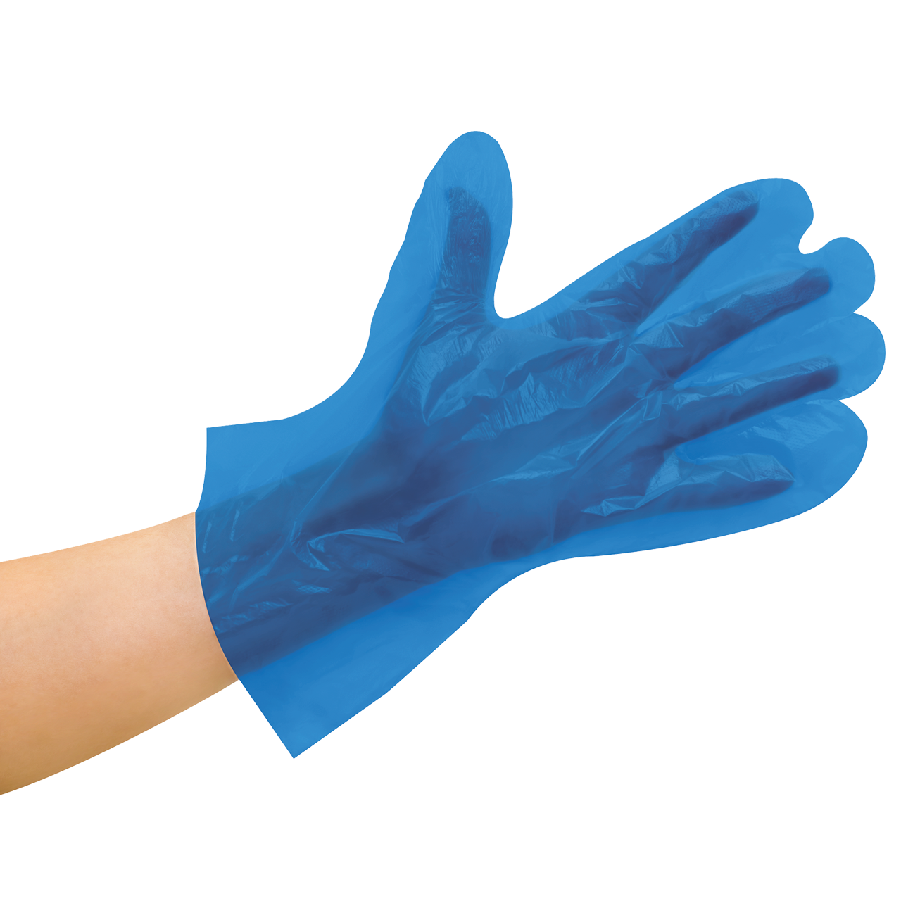 Guanti Monouso Polietilene Blu