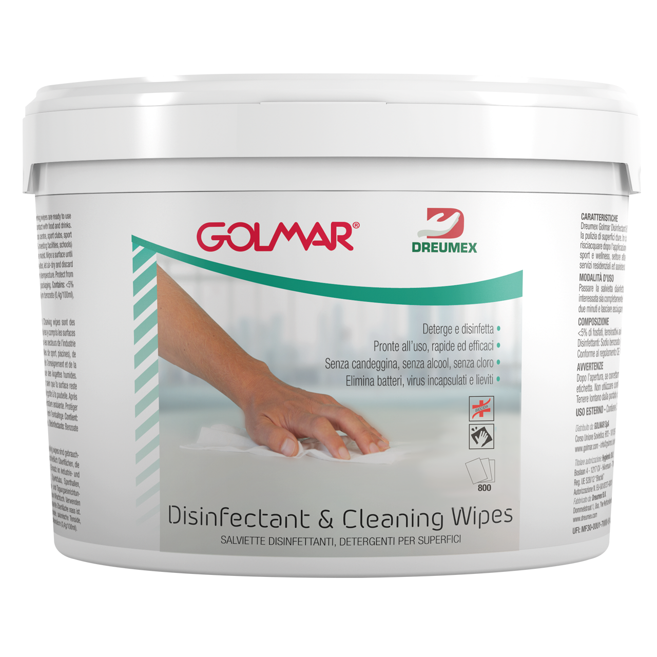 Salviette Disinfettanti Disinfectant & Cleaning Wipes 800 fogli