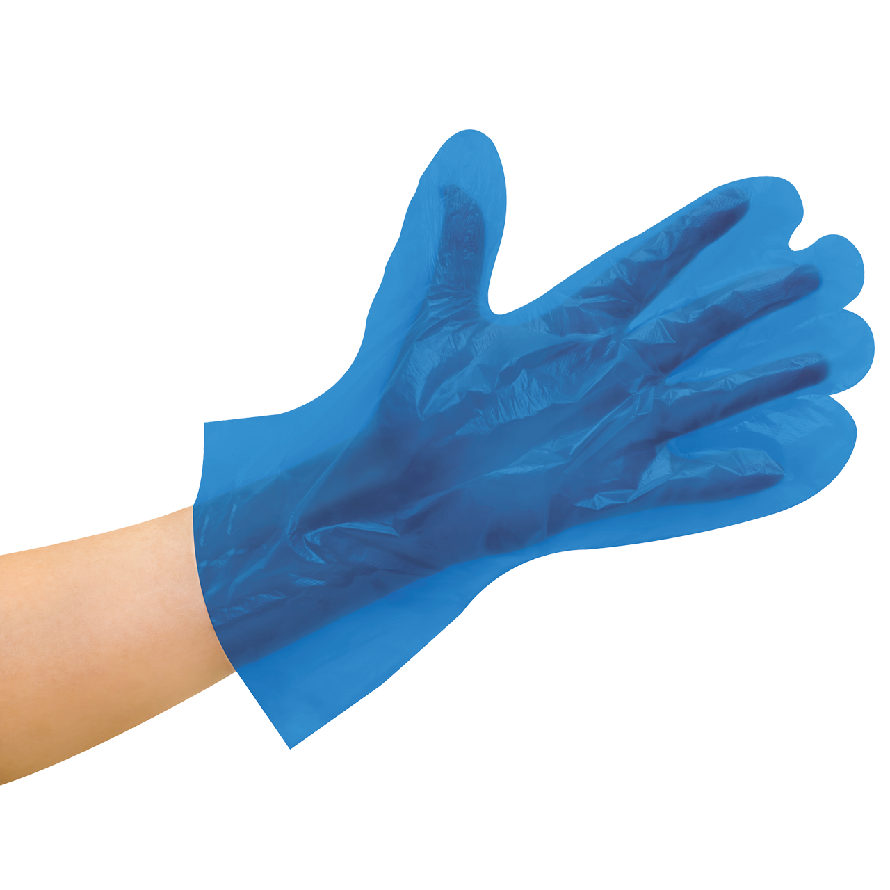 MANUPLAST Guanti Monouso In Plastica, Trasparenti, Misura Grande (L) - Confezione Da 100 Pezzi - 2
