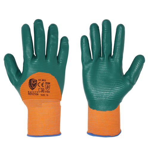 Guanti da Lavoro Spalmati in Nitrile Pro Orange