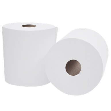 Carta Asciugamani C-Fold Riciclata - FUNNY Rotolo 2880 Fogli 23x31 Cm, Bianco, Resistente E Assorbente