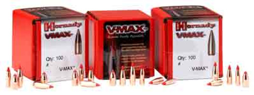HORNADY BULLETS 22 CAL .224 - 55GR V-MAX W/CANNELURE 100CT
