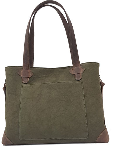 VC CONCEAL CARRY PURSE CANVAS - OLIVE GREEN TOTE STYLE