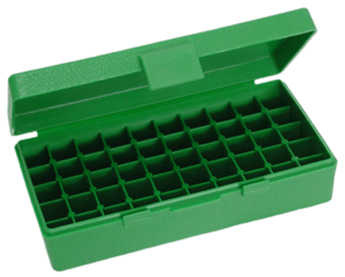 MTM AMMO BOX .45ACP/.40SW/10MM - 50-ROUNDS FLIP TOP STYLE GREEN