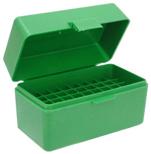 MTM AMMO BOX SMALL RIFLE - 50-ROUNDS FLIP TOP STYLE GREEN