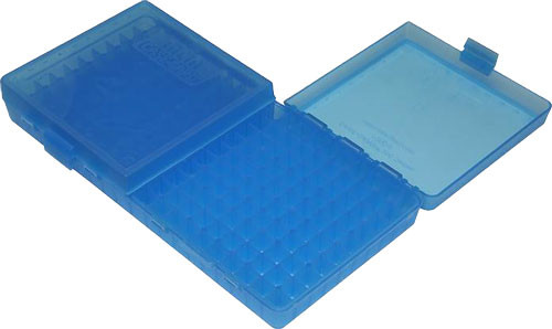 MTM AMMO BOX .45ACP/.40SW/10MM - 200-ROUNDS CLEAR BLUE