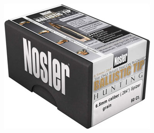 NOSLER BULLETS 6.5MM .264 - 100GR BALLISTIC TIP 50CT