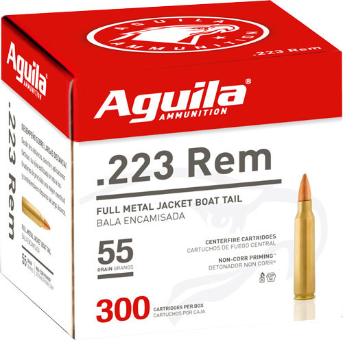 AGUILA AMMO 223 REM 55GR FMJ - 300RD 4BX/CS