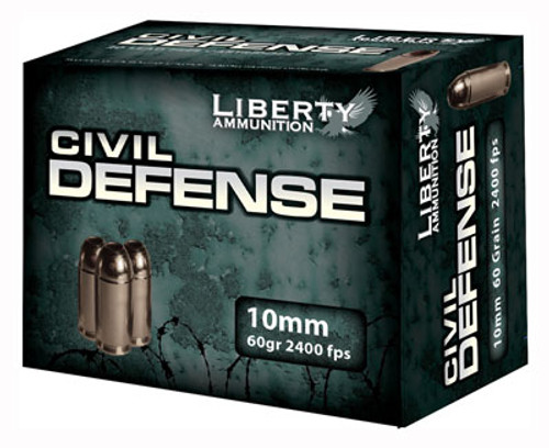 LIBERTY CIVIL DEFENSE 10MM - 20RD 50BX/CS AUTO 60GR HP