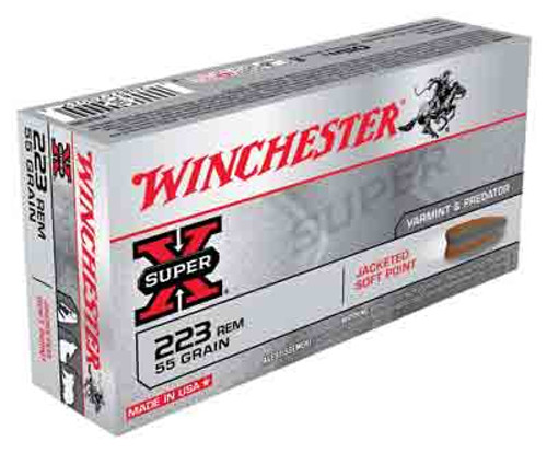 WINCHESTER SUPER-X 223REM 55GR - 20RD 10BX/CS JSP