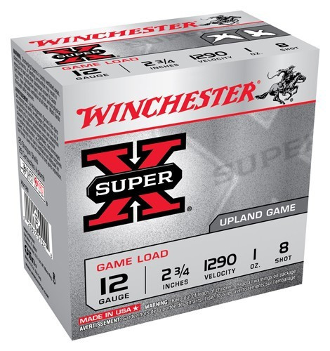 WINCHESTER SUPER-X 12GA 2.75" - 25RD 10BX/CS 1290FPS 1OZ #8