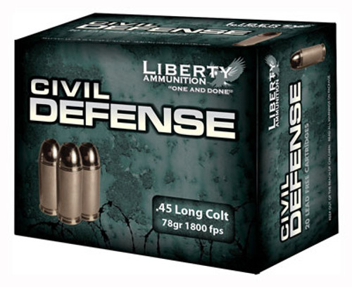 LIBERTY CIVIL DEFENSE 45LONG - 20RD 50BX/CS COLT 78GR HP