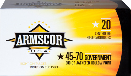 ARMSCOR 45-70 GOVT 300GR JHP - 20RD 10BX/CS