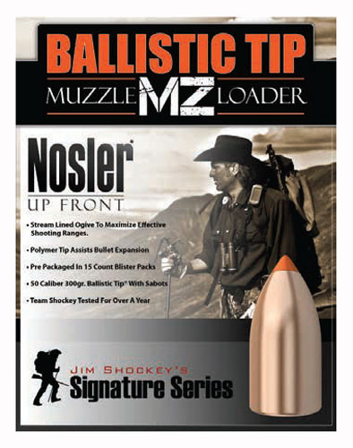 NOSLER BULLETS MZ .50 CAL - 300GR BALLISTIC TIP 15CT