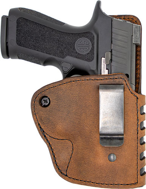 VC COMPOUND HOLSTER IWB KYDEX - LEATHER RH SIG P365 BROWN