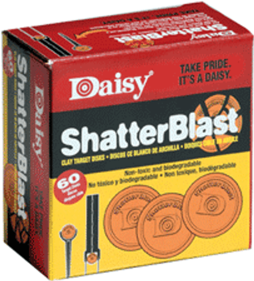 DAISY SHATTERBLAST TARGETS  2" - 60PK NON-TOXIC BIODERGRADABLE