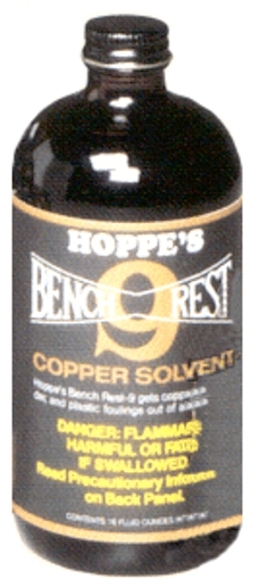 HOPPES BR#9 BENCHREST SOLVENT - 16OZ. BOTTLE