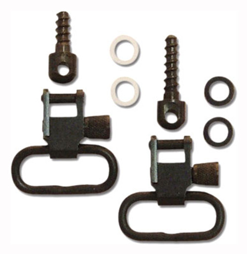 GROVTEC SWIVEL SET WITH TWO - WOOD SCREW & SPACERS BLACK