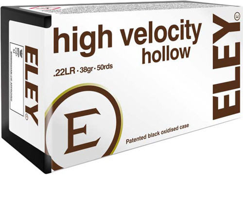 ELEY HIGH VELOCITY HP 22LR - 50RD 100BX/CS 38GR