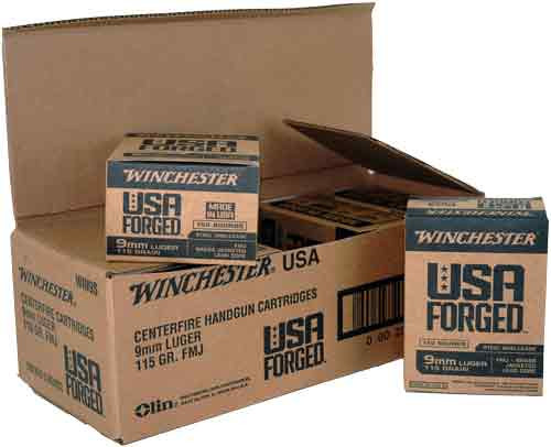 WINCHESTER USA 9MM LUGER CASE - 750RD STEEL CASE 115GR FMJ