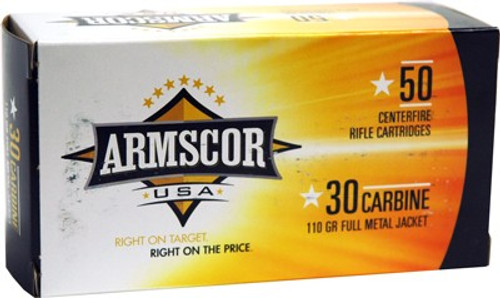 ARMSCOR 30 CARBINE 110GR FMJ - 50RD 20BX/CS MADE IN USA