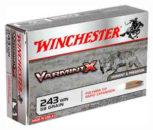 WINCHESTER VARMINT-X 243 WIN - 20RD 10BX/CS 58GR POLY TIPPED