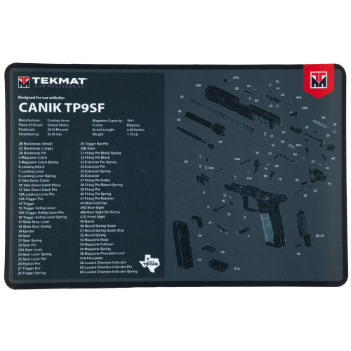 TEKMAT PISTOL MAT FOR CANIK TP9SF BLACK