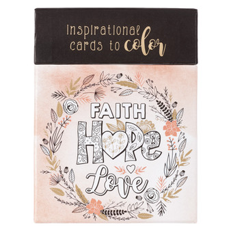 Faith Hope Love Coloring Cards