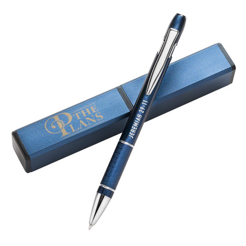 The Plans Blue Stylish Pen and Gift Case - Jeremiah 29:11