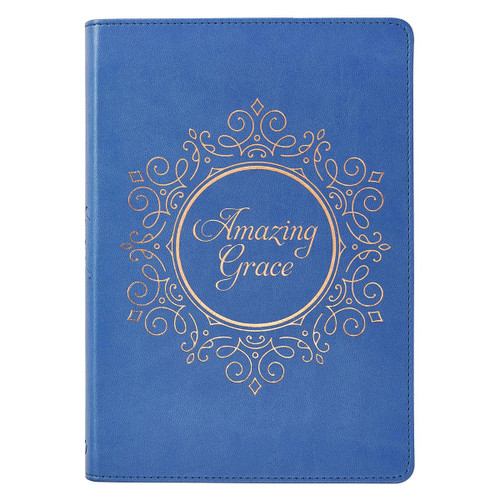 Amazing Grace Blue Faux Leather Classic Journal