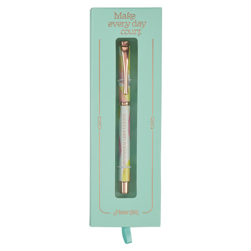 Make Every Day Count Citrus Leaves Gift Pen