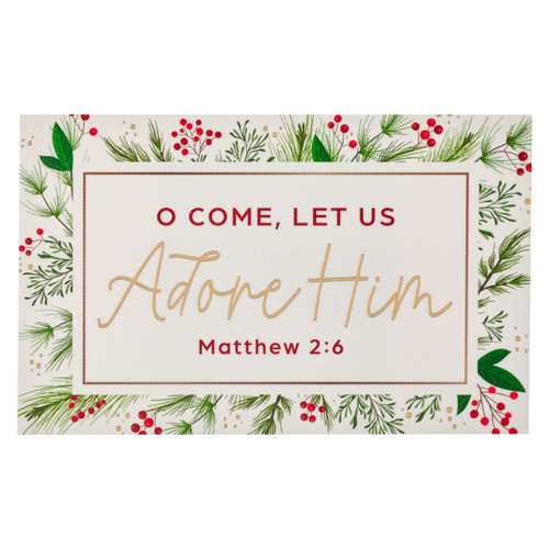 O Come Let Us Adore Him Christmas Pass Around Card Set - Matthew 2:6