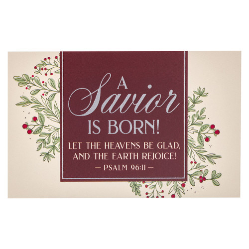 A Savior is Born Christmas Pass Around Card Set - Psalm 96:11